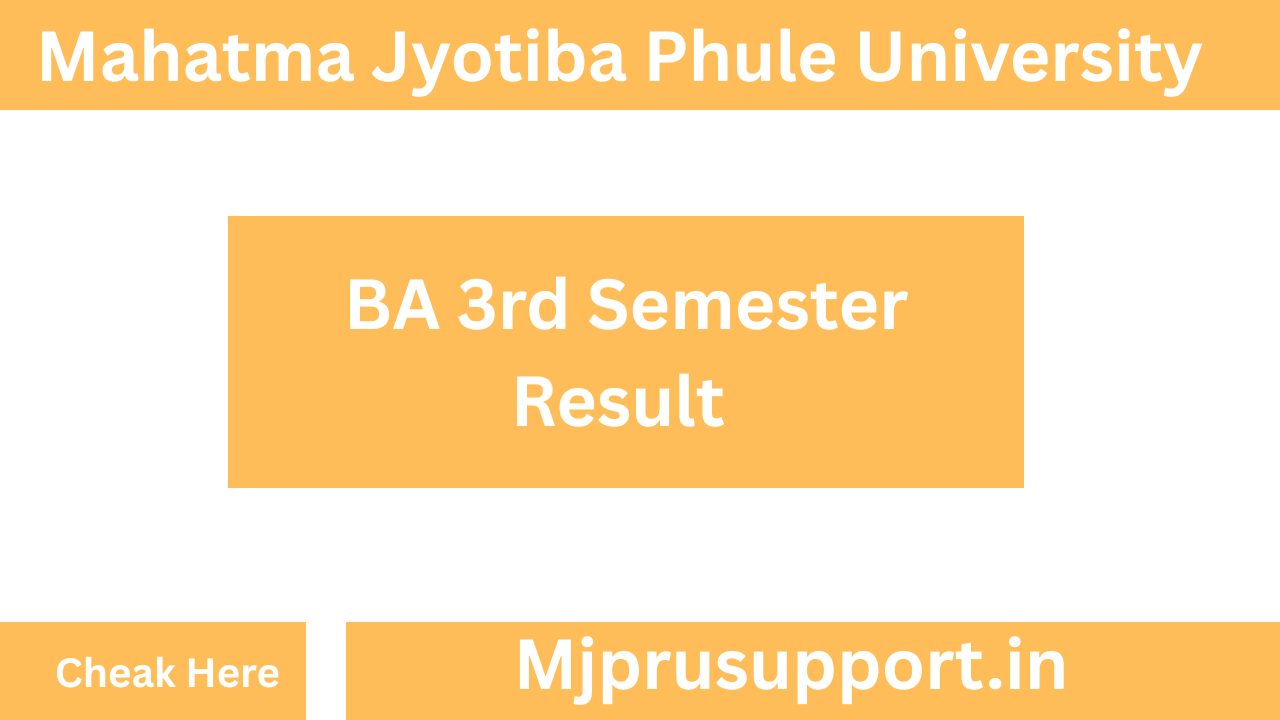 MJPRU BA 3rd Semester Result