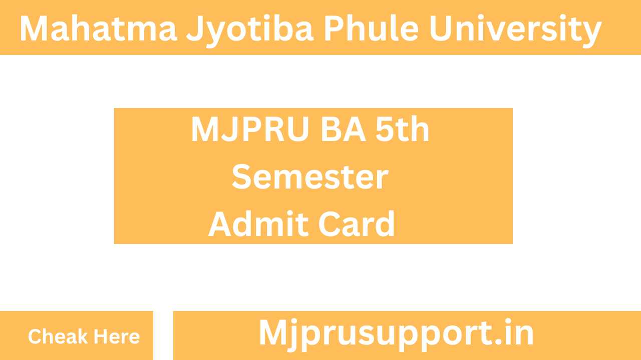 MJPRU BA 5th Semester Admit Card