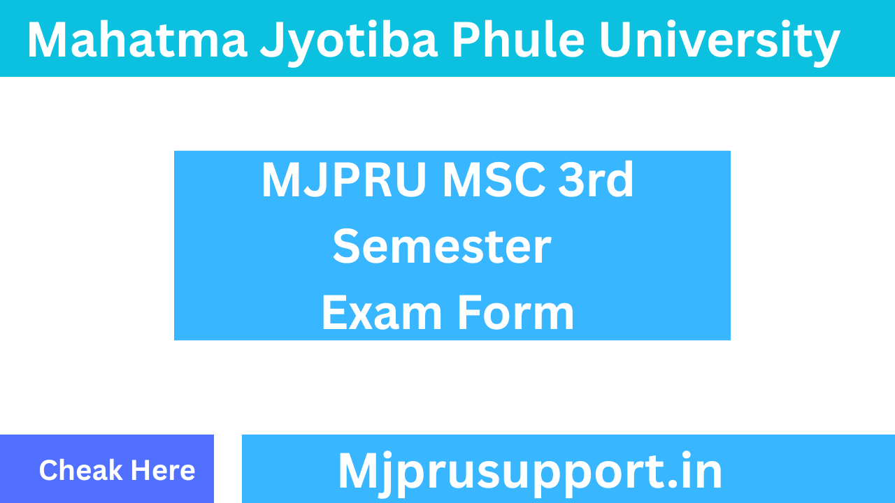 MJPRU MSC 3rd Semester Exam Form